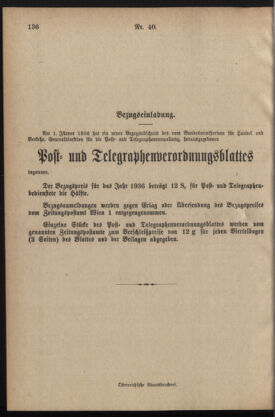 Post- und Telegraphen-Verordnungsblatt für das Verwaltungsgebiet des K.-K. Handelsministeriums 19360530 Seite: 2