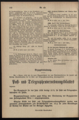 Post- und Telegraphen-Verordnungsblatt für das Verwaltungsgebiet des K.-K. Handelsministeriums 19360707 Seite: 2