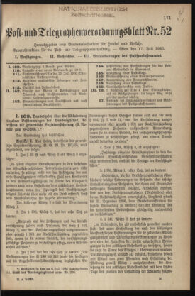 Post- und Telegraphen-Verordnungsblatt für das Verwaltungsgebiet des K.-K. Handelsministeriums 19360717 Seite: 1