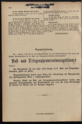 Post- und Telegraphen-Verordnungsblatt für das Verwaltungsgebiet des K.-K. Handelsministeriums 19360829 Seite: 2