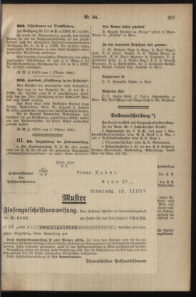 Post- und Telegraphen-Verordnungsblatt für das Verwaltungsgebiet des K.-K. Handelsministeriums 19361012 Seite: 3