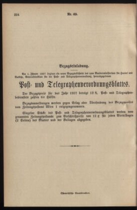 Post- und Telegraphen-Verordnungsblatt für das Verwaltungsgebiet des K.-K. Handelsministeriums 19361113 Seite: 8