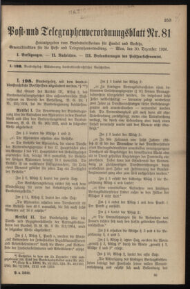 Post- und Telegraphen-Verordnungsblatt für das Verwaltungsgebiet des K.-K. Handelsministeriums 19361230 Seite: 1