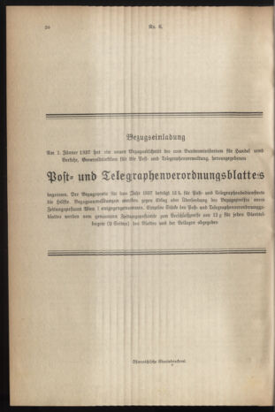 Post- und Telegraphen-Verordnungsblatt für das Verwaltungsgebiet des K.-K. Handelsministeriums 19370120 Seite: 4