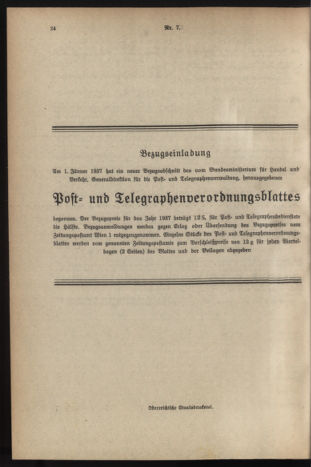 Post- und Telegraphen-Verordnungsblatt für das Verwaltungsgebiet des K.-K. Handelsministeriums 19370126 Seite: 4