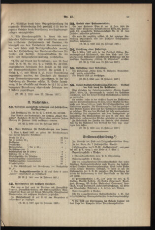 Post- und Telegraphen-Verordnungsblatt für das Verwaltungsgebiet des K.-K. Handelsministeriums 19370303 Seite: 11