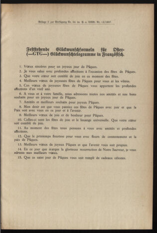 Post- und Telegraphen-Verordnungsblatt für das Verwaltungsgebiet des K.-K. Handelsministeriums 19370303 Seite: 9