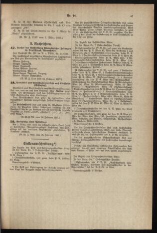 Post- und Telegraphen-Verordnungsblatt für das Verwaltungsgebiet des K.-K. Handelsministeriums 19370308 Seite: 7