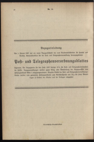 Post- und Telegraphen-Verordnungsblatt für das Verwaltungsgebiet des K.-K. Handelsministeriums 19370308 Seite: 8