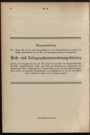 Post- und Telegraphen-Verordnungsblatt für das Verwaltungsgebiet des K.-K. Handelsministeriums 19370320 Seite: 2