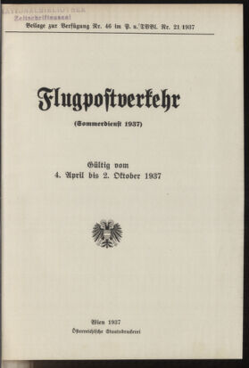 Post- und Telegraphen-Verordnungsblatt für das Verwaltungsgebiet des K.-K. Handelsministeriums 19370412 Seite: 5