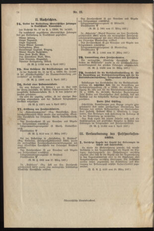 Post- und Telegraphen-Verordnungsblatt für das Verwaltungsgebiet des K.-K. Handelsministeriums 19370413 Seite: 2