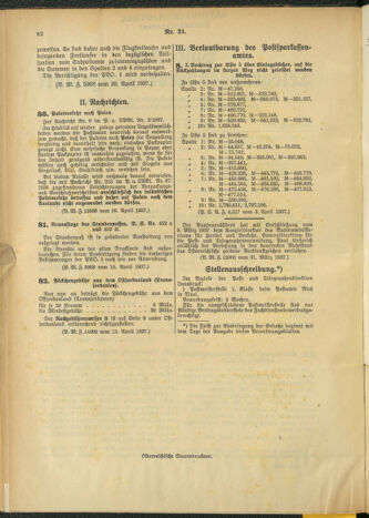 Post- und Telegraphen-Verordnungsblatt für das Verwaltungsgebiet des K.-K. Handelsministeriums 19370419 Seite: 2