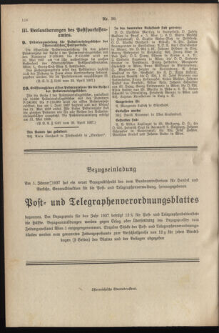 Post- und Telegraphen-Verordnungsblatt für das Verwaltungsgebiet des K.-K. Handelsministeriums 19370512 Seite: 2