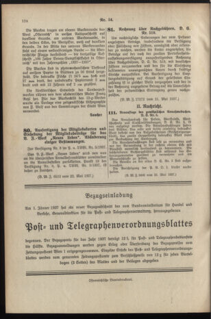 Post- und Telegraphen-Verordnungsblatt für das Verwaltungsgebiet des K.-K. Handelsministeriums 19370529 Seite: 2