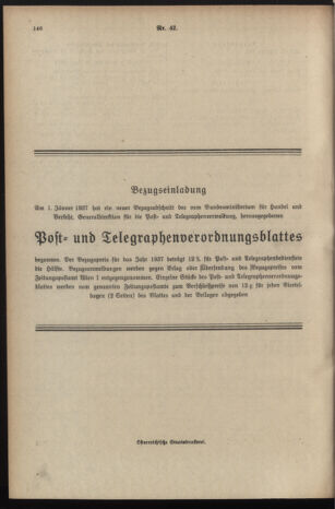 Post- und Telegraphen-Verordnungsblatt für das Verwaltungsgebiet des K.-K. Handelsministeriums 19370701 Seite: 4