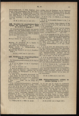 Post- und Telegraphen-Verordnungsblatt für das Verwaltungsgebiet des K.-K. Handelsministeriums 19370810 Seite: 3