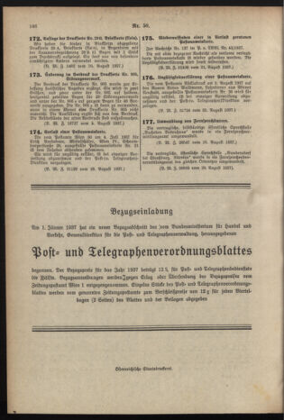 Post- und Telegraphen-Verordnungsblatt für das Verwaltungsgebiet des K.-K. Handelsministeriums 19370826 Seite: 2