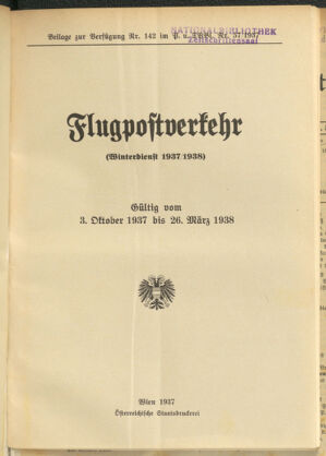 Post- und Telegraphen-Verordnungsblatt für das Verwaltungsgebiet des K.-K. Handelsministeriums 19371001 Seite: 7