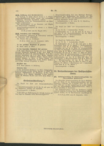 Post- und Telegraphen-Verordnungsblatt für das Verwaltungsgebiet des K.-K. Handelsministeriums 19371006 Seite: 4