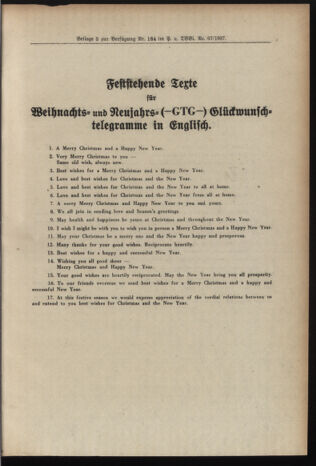 Post- und Telegraphen-Verordnungsblatt für das Verwaltungsgebiet des K.-K. Handelsministeriums 19371207 Seite: 13