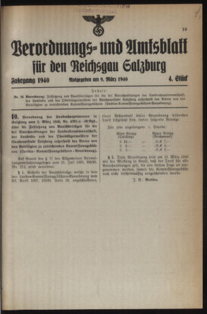 Verordnungs- und Amtsblatt für den Reichsgau Salzburg