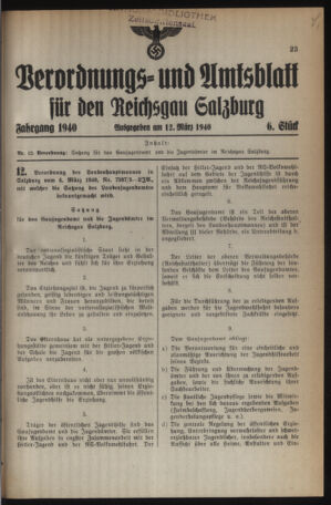 Verordnungs- und Amtsblatt für den Reichsgau Salzburg