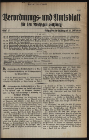 Verordnungs- und Amtsblatt für den Reichsgau Salzburg