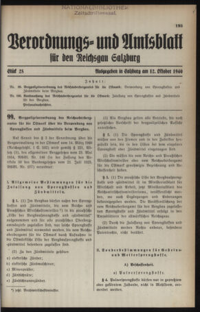 Verordnungs- und Amtsblatt für den Reichsgau Salzburg 19401012 Seite: 1