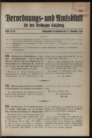 Verordnungs- und Amtsblatt für den Reichsgau Salzburg