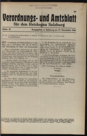 Verordnungs- und Amtsblatt für den Reichsgau Salzburg