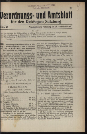 Verordnungs- und Amtsblatt für den Reichsgau Salzburg