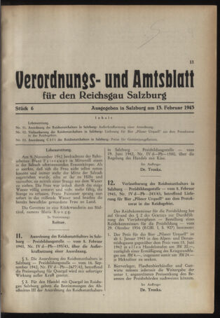 Verordnungs- und Amtsblatt für den Reichsgau Salzburg 19430213 Seite: 1