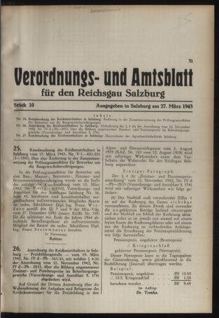 Verordnungs- und Amtsblatt für den Reichsgau Salzburg