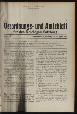 Verordnungs- und Amtsblatt für den Reichsgau Salzburg