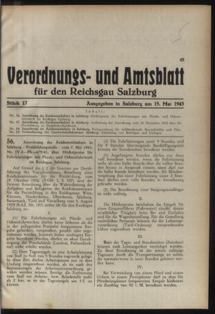 Verordnungs- und Amtsblatt für den Reichsgau Salzburg