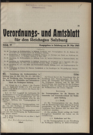 Verordnungs- und Amtsblatt für den Reichsgau Salzburg