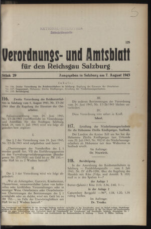 Verordnungs- und Amtsblatt für den Reichsgau Salzburg 19430807 Seite: 1