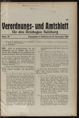 Verordnungs- und Amtsblatt für den Reichsgau Salzburg