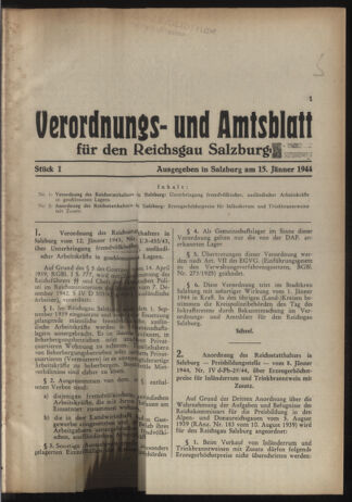 Verordnungs- und Amtsblatt für den Reichsgau Salzburg