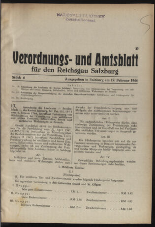 Verordnungs- und Amtsblatt für den Reichsgau Salzburg