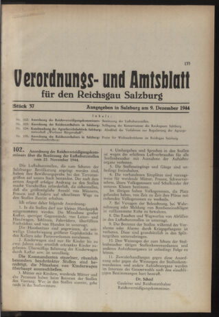 Verordnungs- und Amtsblatt für den Reichsgau Salzburg 19441209 Seite: 1