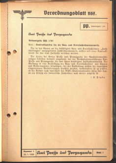 Verordnungsblatt des Reichsstudentenführers 19390122 Seite: 27