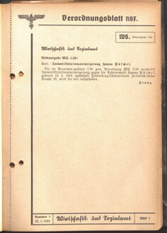 Verordnungsblatt des Reichsstudentenführers 19390122 Seite: 29