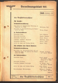 Verordnungsblatt des Reichsstudentenführers 19390122 Seite: 3