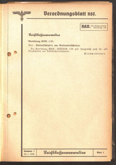 Verordnungsblatt des Reichsstudentenführers 19390122 Seite: 9