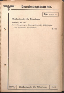 Verordnungsblatt des Reichsstudentenführers 19390130 Seite: 11