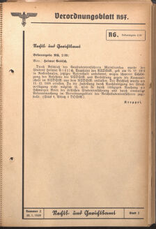 Verordnungsblatt des Reichsstudentenführers 19390130 Seite: 21