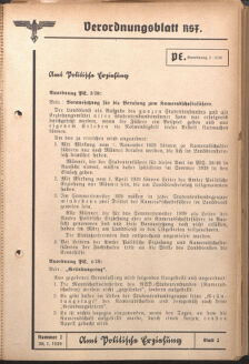 Verordnungsblatt des Reichsstudentenführers 19390130 Seite: 23