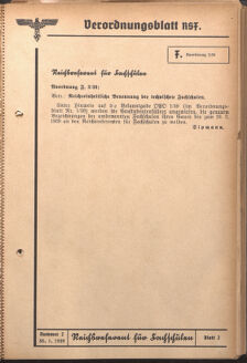 Verordnungsblatt des Reichsstudentenführers 19390130 Seite: 9